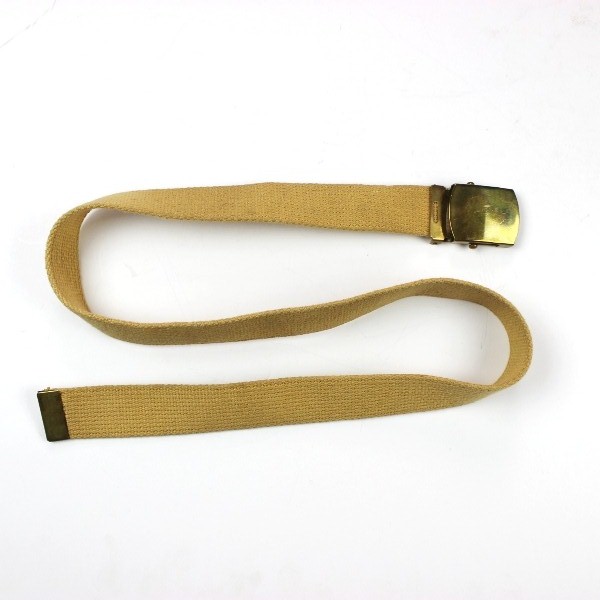 M1937 Khaki / tan cotton webbing officers trousers belt