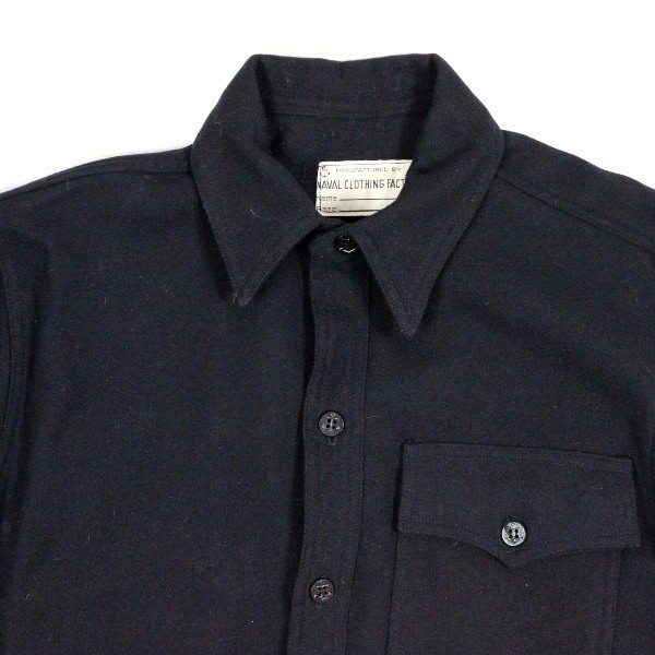 44th Collectors Avenue - US Navy dark blue wool CPO shirt w/ 1 chest pocket