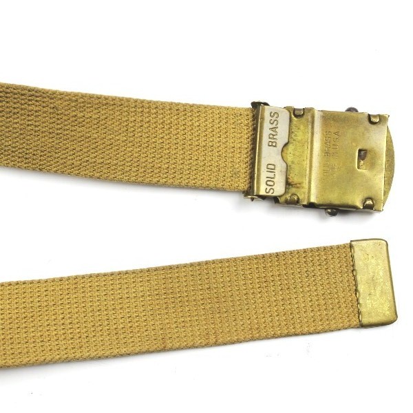 M1937 khaki cotton webbing officers trousers belt