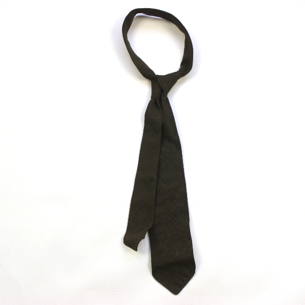 OD / Green wool service necktie