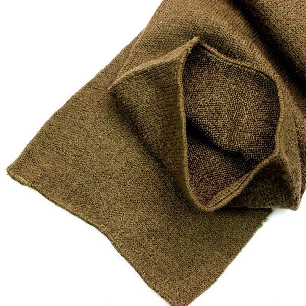 Brown wool knit field scarf