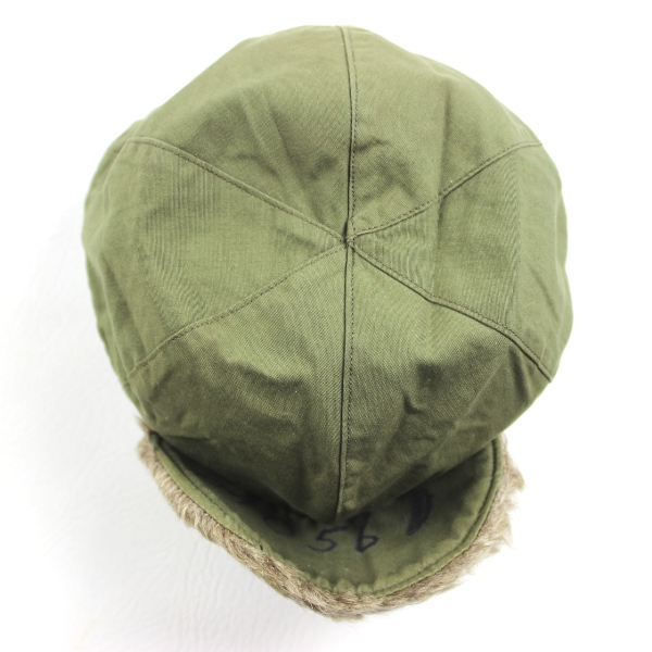 M1943 OD cotton pile cap - Size 7 1/2