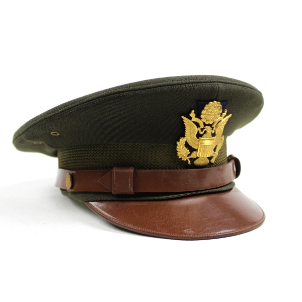 US Army officers OD gabardine dress cap - PA Natl guard