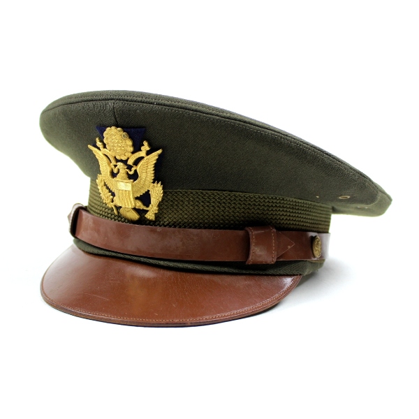 US Army officers OD gabardine dress cap - PA Natl guard