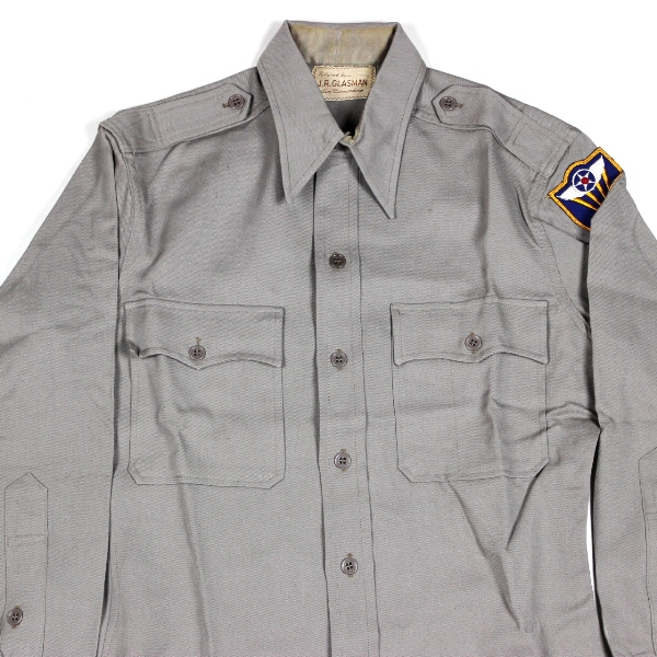 USAAF pink wool gabardine officers dress shirt - 4th AF