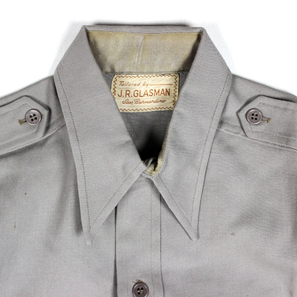 USAAF pink wool gabardine officers dress shirt - 4th AF