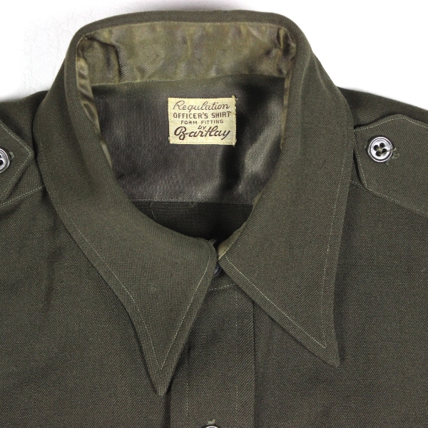 USAAF OD wool gabardine officers dress shirt - 14th AF