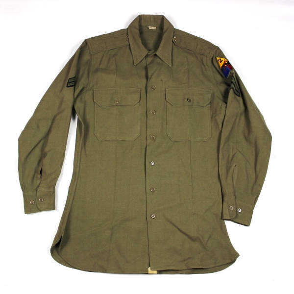 US Army wool serge service shirt - 2nd Armored Division