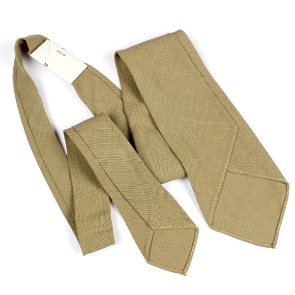 Khaki / Tan wool service necktie