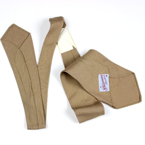 Khaki / Tan wool service necktie