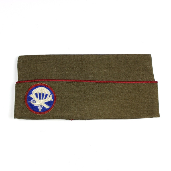 OD wool enlisted men side cap - Airborne artillery