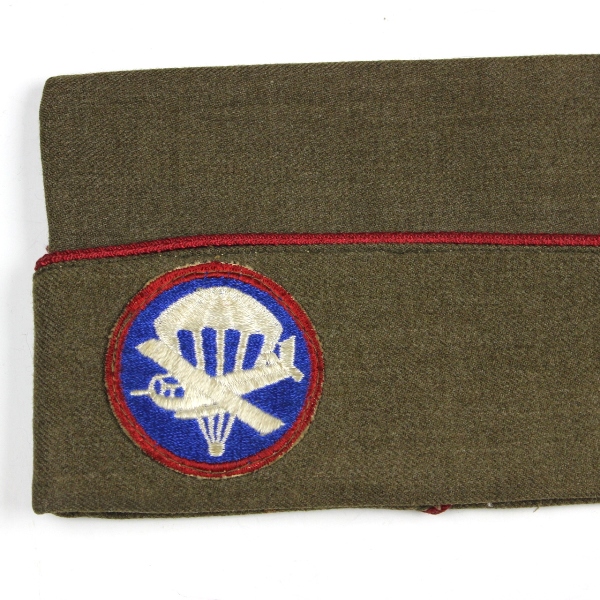 OD wool enlisted men side cap - Airborne artillery