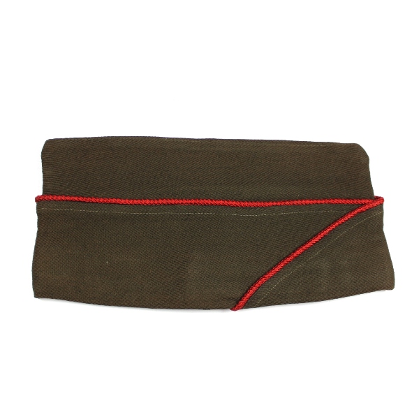 OD wool enlisted men side cap - Airborne artillery