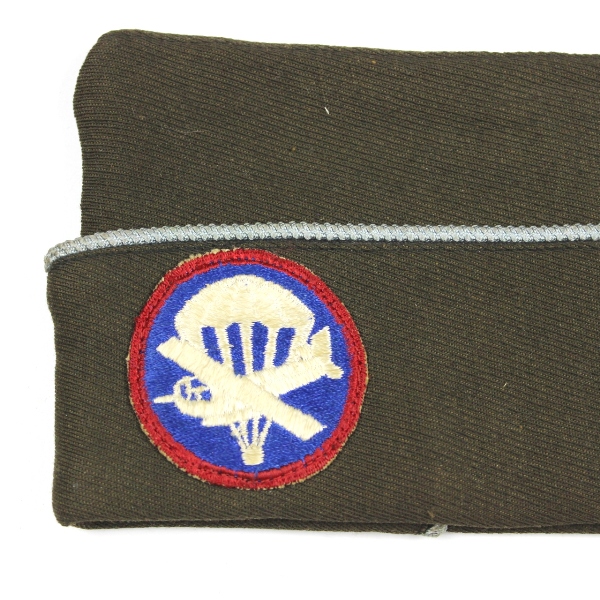 OD wool enlisted men side cap - Airborne infantry