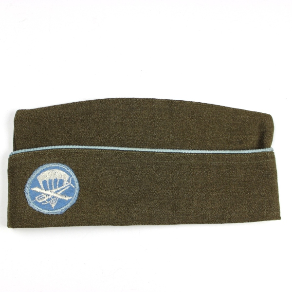 OD wool enlisted men side cap - Airborne infantry