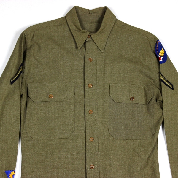 US Army wool flannel service shirt - Air Transport Command