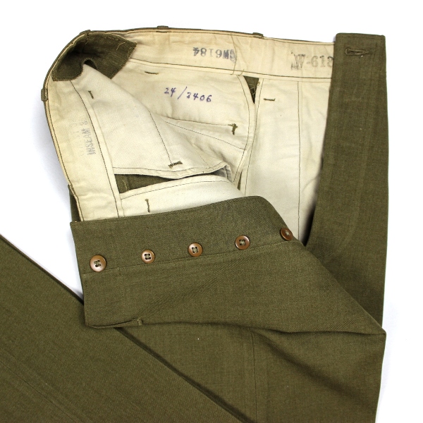 M1937 OD wool serge field trousers - W32 L35