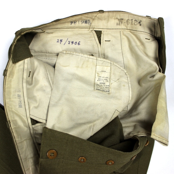 M1937 OD wool serge field trousers - W32 L35