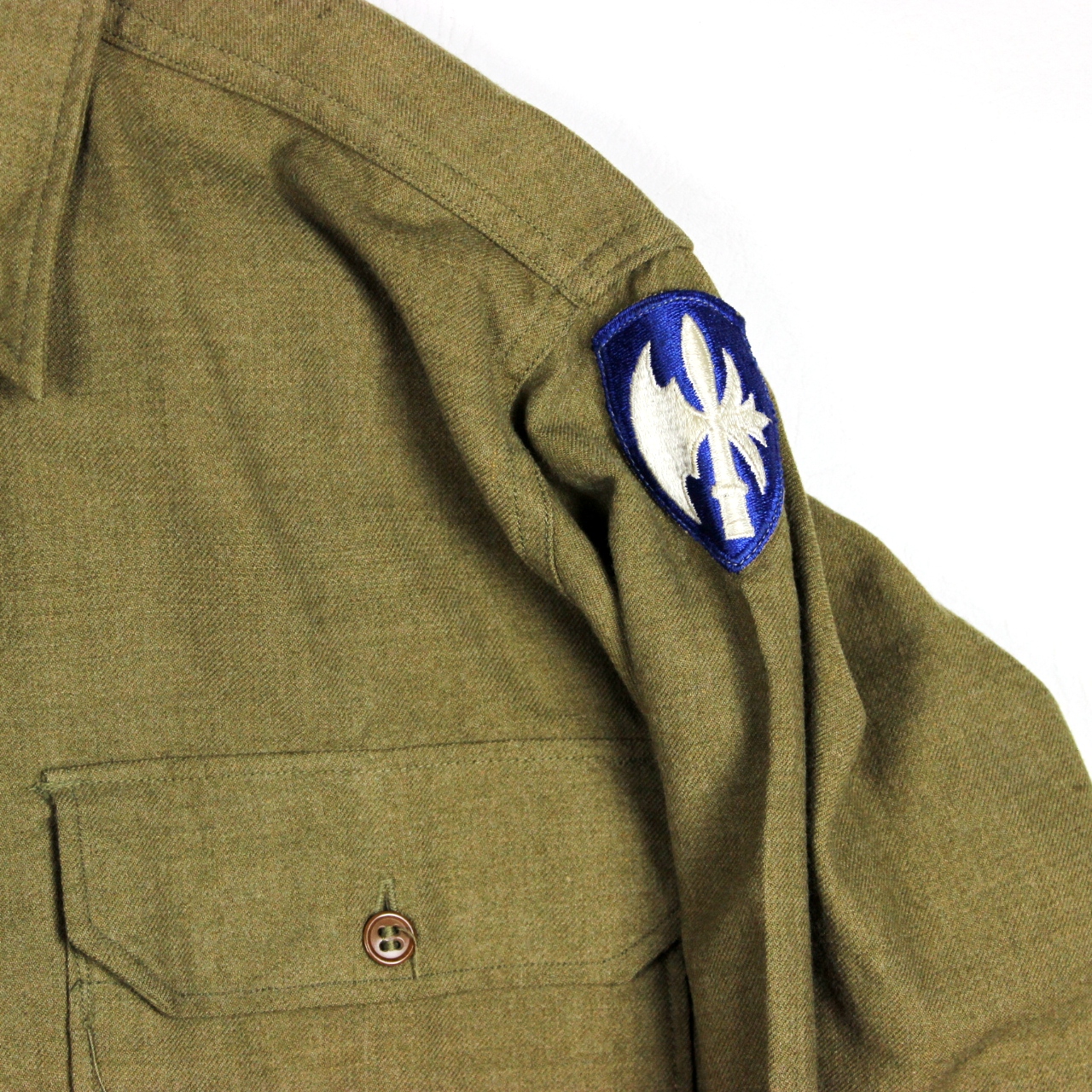 US Army wool flannel service shirt - 65th Infantry Div.