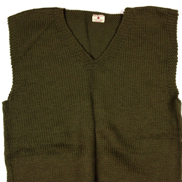 V-neck OD wool sleeveless sweater - ARC