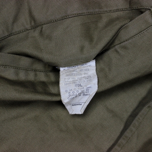 US Army M1941 'Arctic' Field Jacket - Size 40L