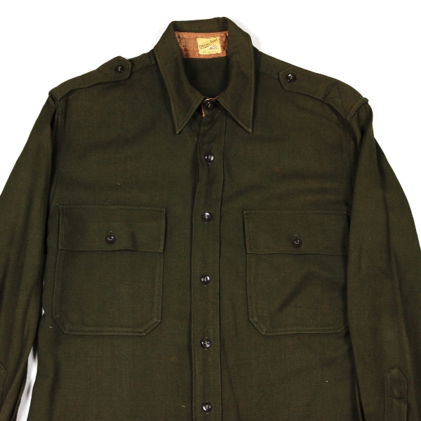 US Army / USAAF officers OD wool gabardine dress shirt