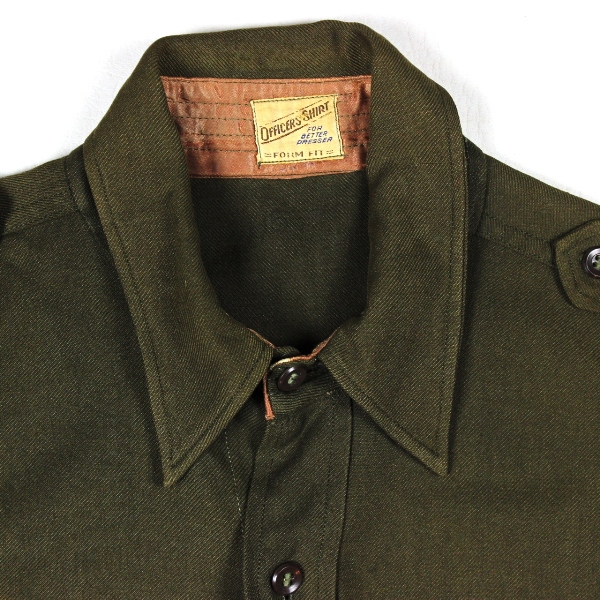 US Army / USAAF officers OD wool gabardine dress shirt