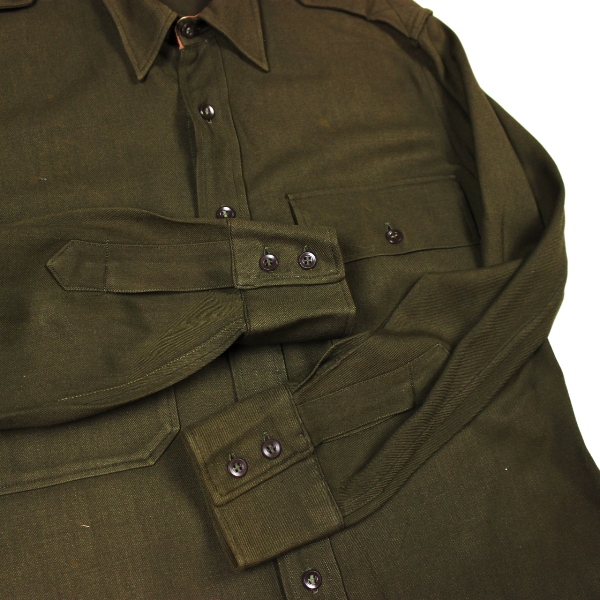 US Army / USAAF officers OD wool gabardine dress shirt