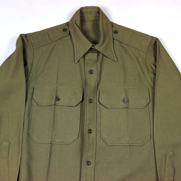 US Army / USAAF officers OD wool serge dress shirt