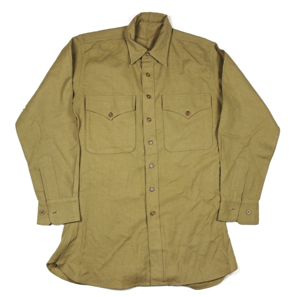 44th Collectors Avenue - USMC brown wool service shirt